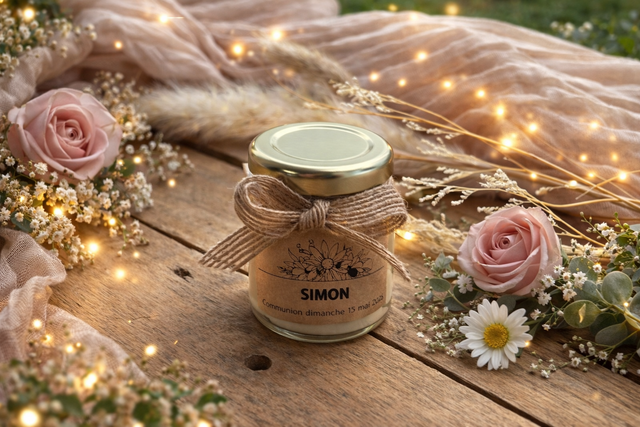 Bougie personnalisable - Pot en verre - Elégance