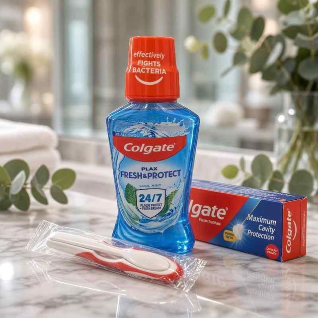 Colgate Fresh & Protect Oral Care Gift Bundle – 3 Piece Set