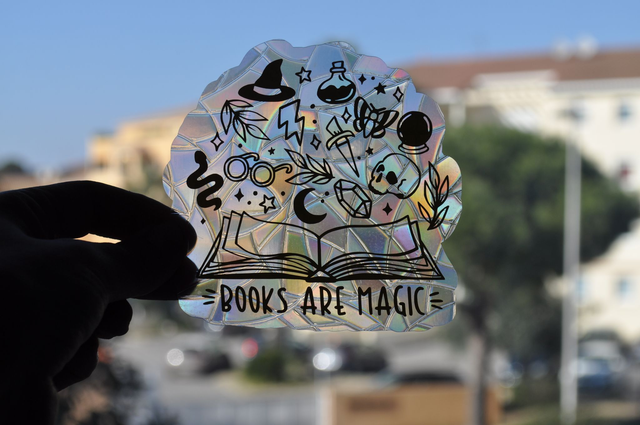 Attrape Soleil Statique - Livre Magique avec &quot;Books Are Magic&quot; - Suncatcher