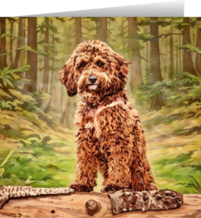 Brown Cockapoo - Forest