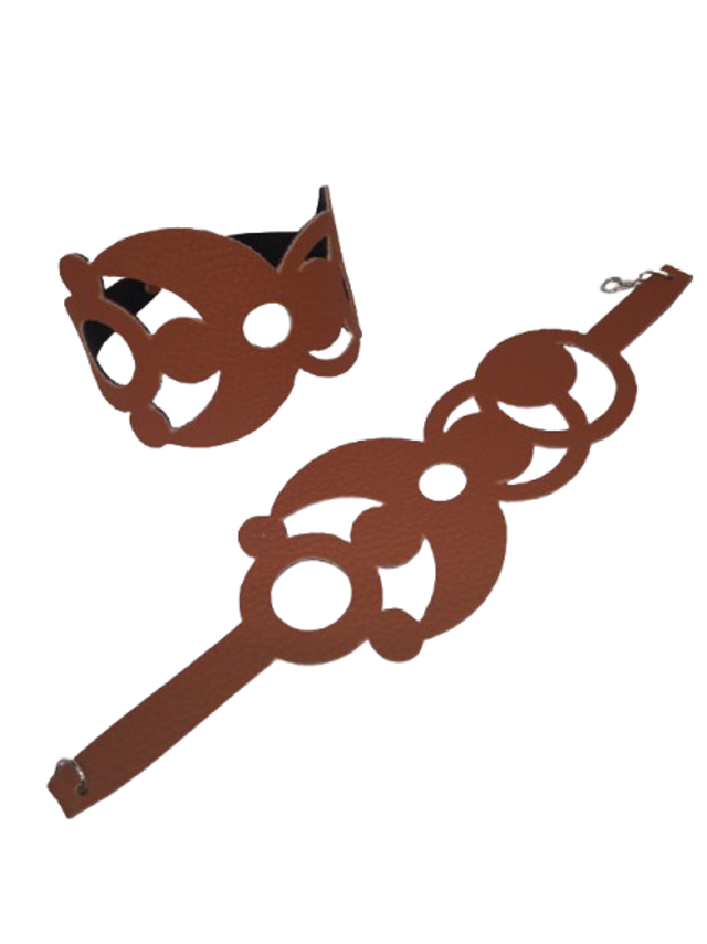 Bracelet similicuir cuivre