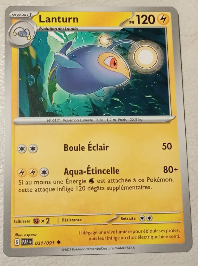 Carte pokémon Lanturn