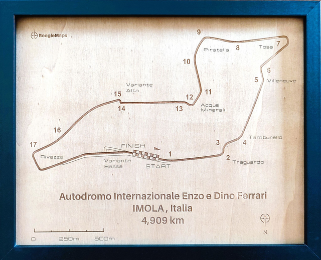 V02 – Tableau Circuit Imola – Décoration Murale F1 – Grand Prix