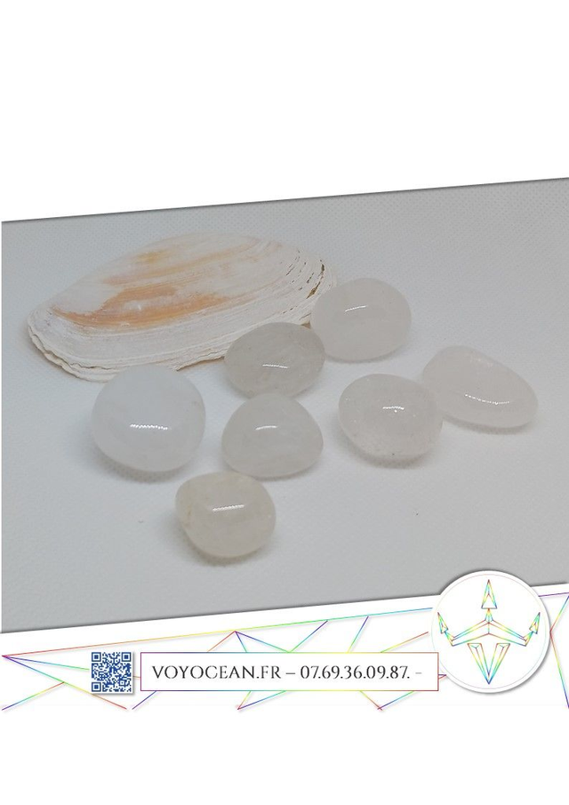 Pierre roulée : cristal de roche