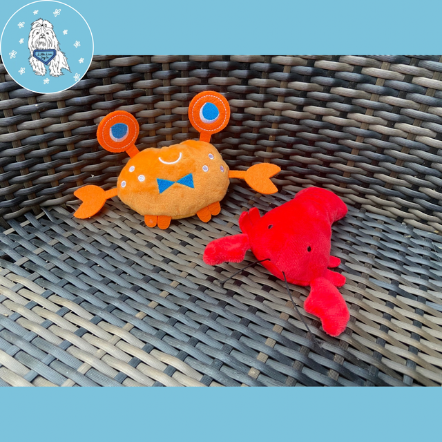 Crabs and Lobsters Plush Dog Toys 