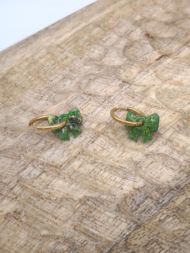 Mini CHOUPETTES Enfants Noeud Vert réversibles 