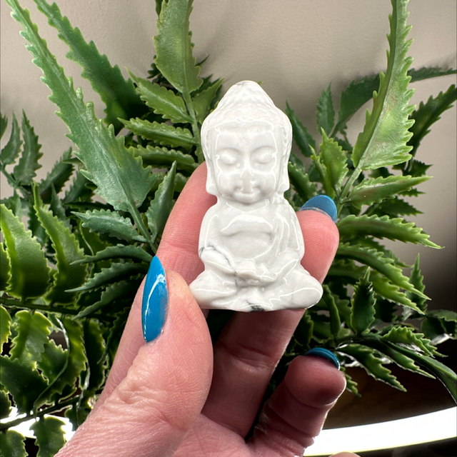 White Howlite Baby Buddha
