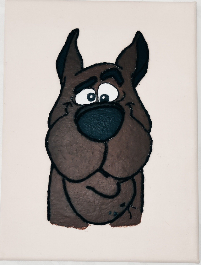 Toile brodée Scooby Doo