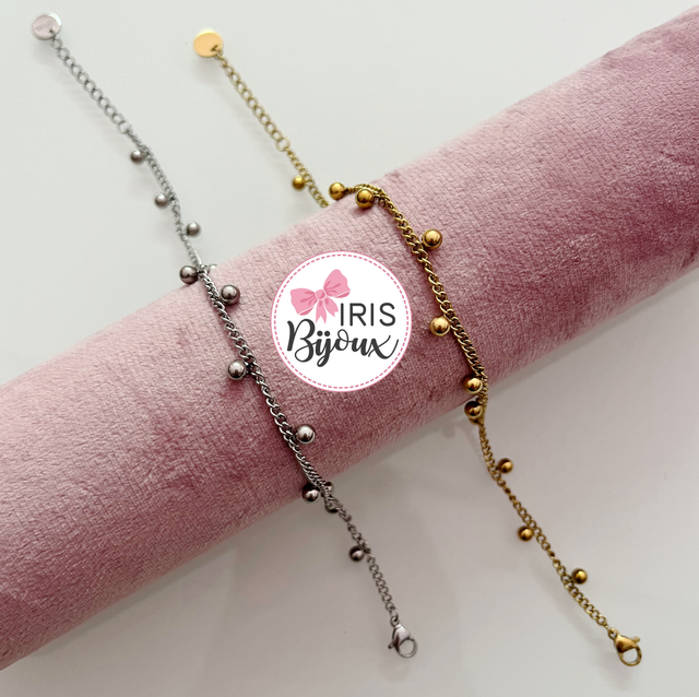 Cavigliera mini sfere saldate 