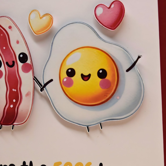 Eggs ’n’ Bacon Card | Playful Valentine’s, Anniversary or Just Because Card
