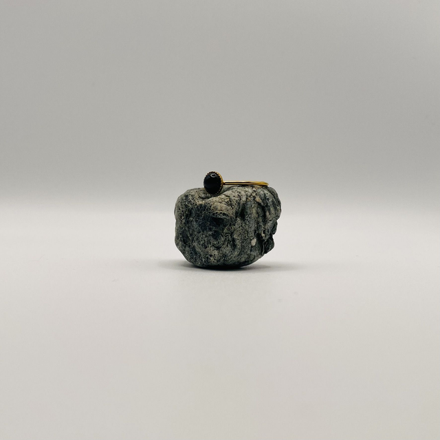 Bague Thelma - obsidienne