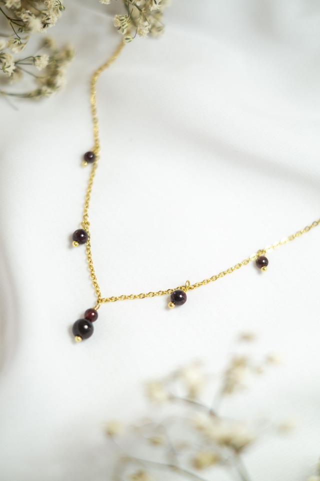 Collier ras de cou - Reine • en pierre naturelle