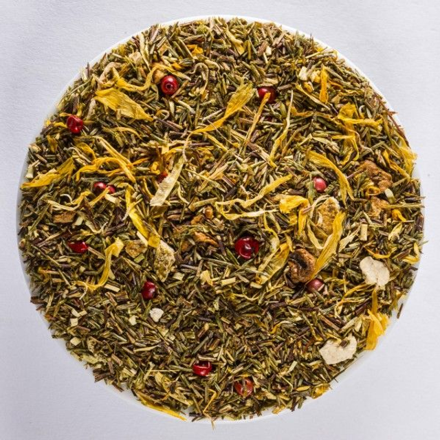Pêche des Vignobles (Bio) (vert Rooibos* AOP aromatisé) 