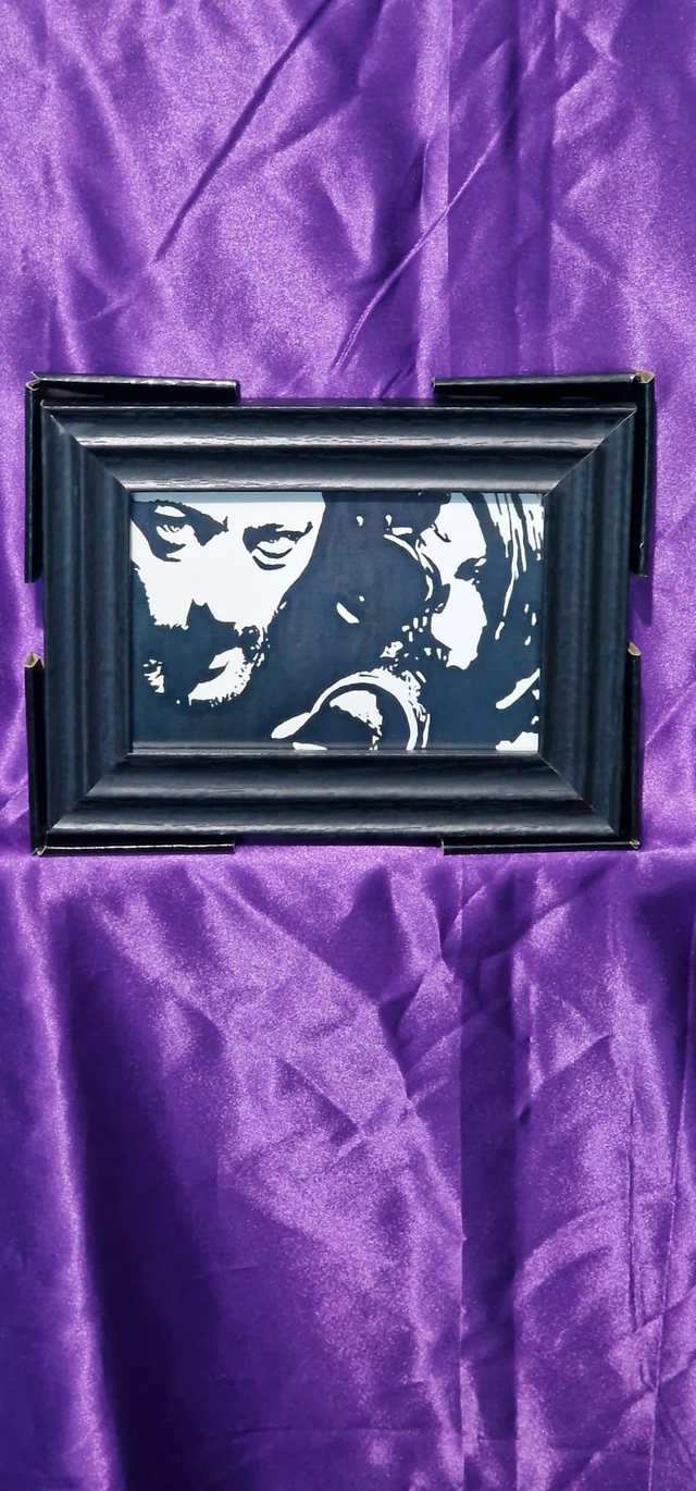 Leon & Mathilda Hand-Painted Canvas Artwork | 6x4 Inch Framed Print