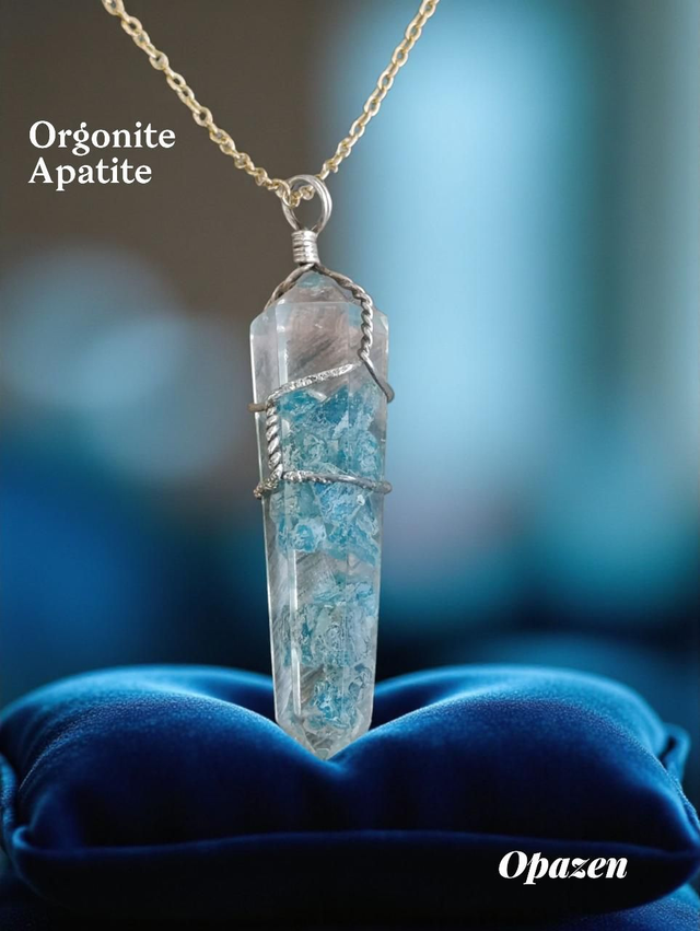 Pendentif orgonite Apatite 