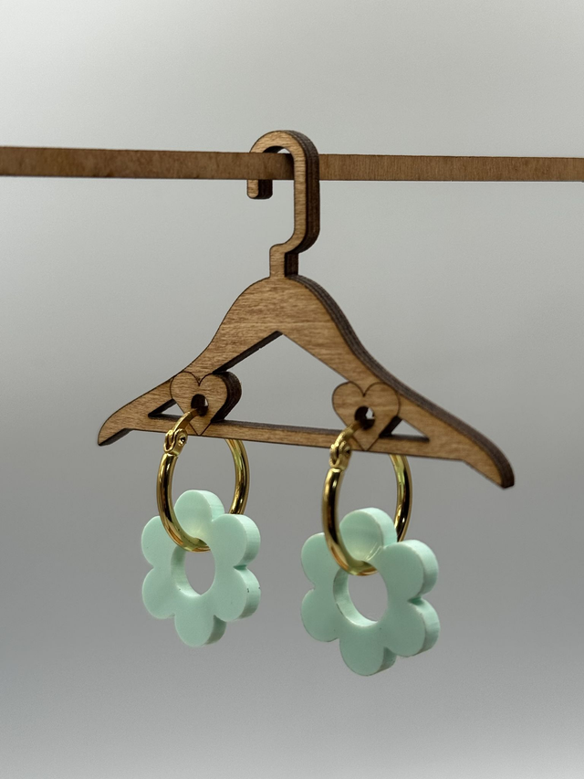 Boucles d’Oreilles « Fleurs Rétro » PASTEL