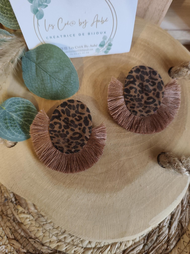 BO BOHEME LEOPARD/ POMPONS CAMEL 0000089