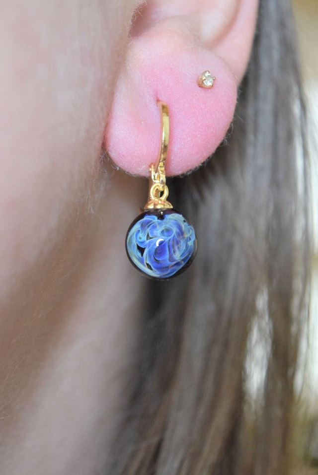 CRÉOLES NÉBULEUSE NOIRE MONTURE OR