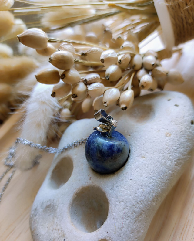 Pendentif Pomme Sodalite