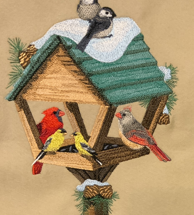 Winter friends at the bird feeder 