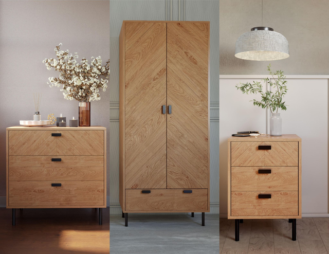 (D1)Bedroom Set With Bed &amp; Mattress