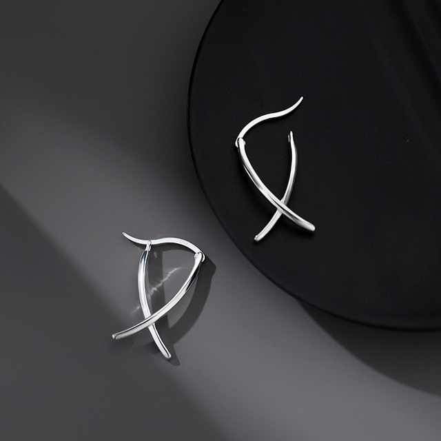 Sterling Silver Kiss Earrings