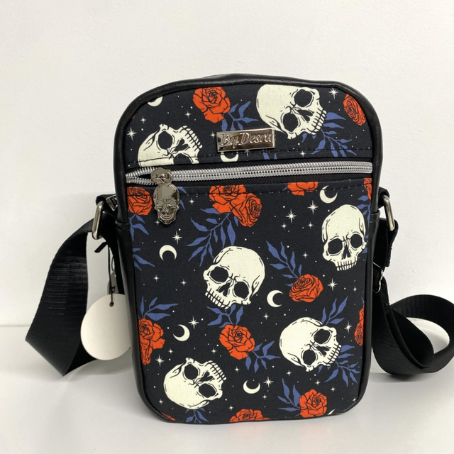 Skull and Roses Crossbody Bag 