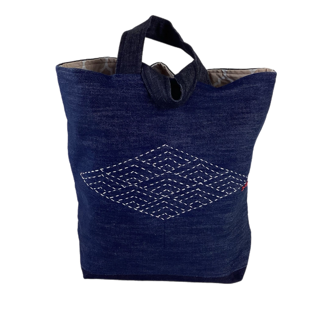 Tote bag sashiko denim