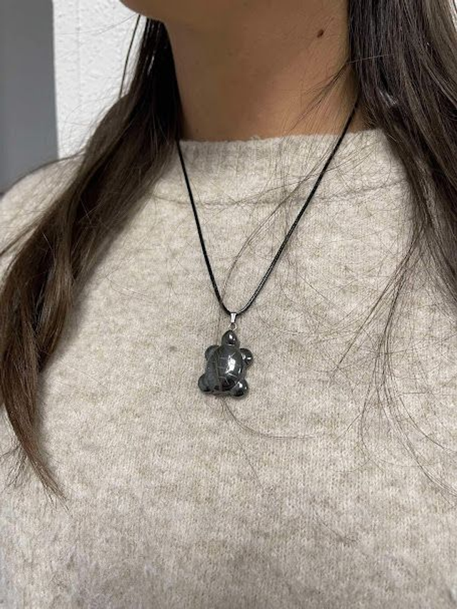 Pendentif Tortue Hématite