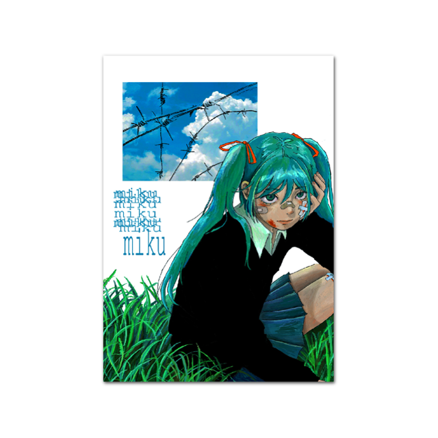 small art print - miku rolling girl 🌀