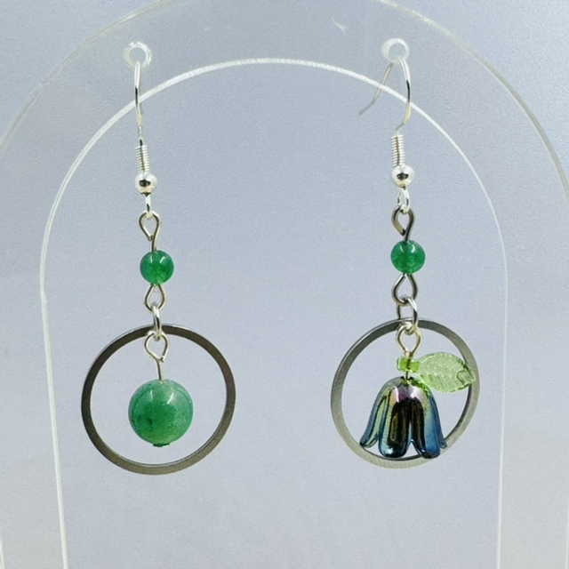 Boucles d’oreilles THÉSÉE aventurine