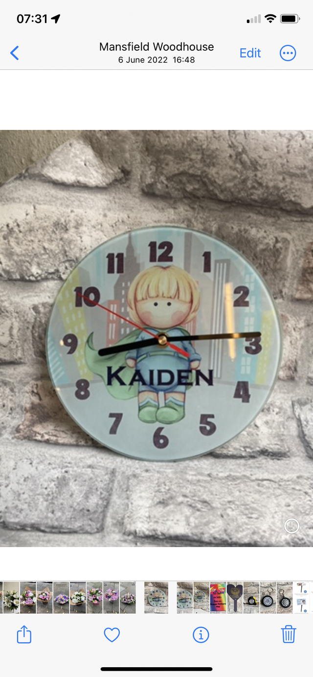 Personalised super hero clock 
