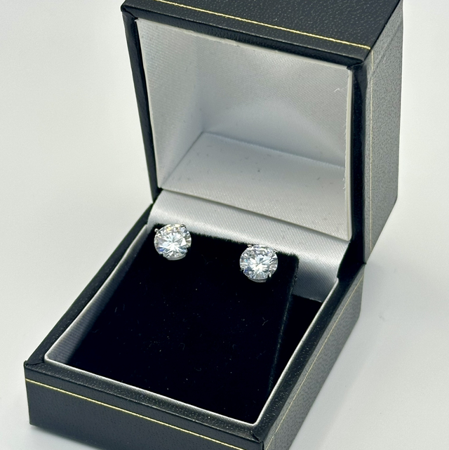 Round CZ Diamond Earrings