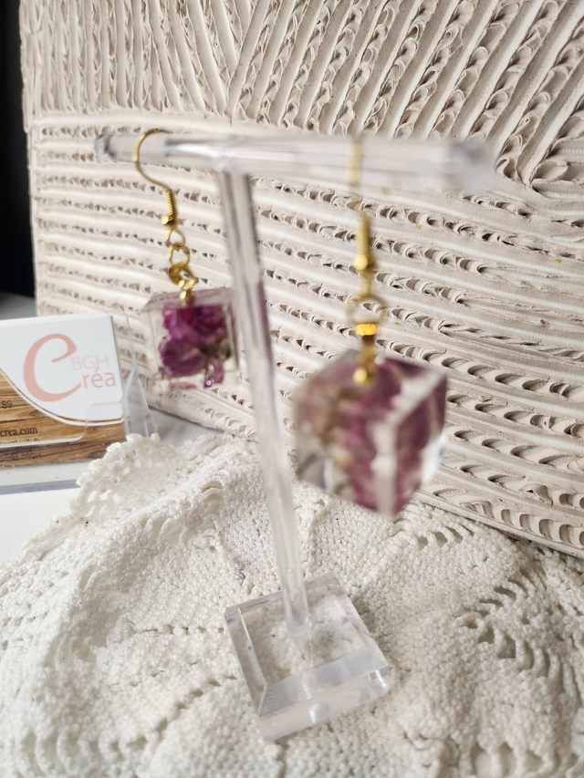 Boucles d'oreilles cubes