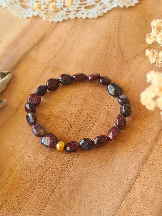 Bracelet Astéria Grenat - Vitalité