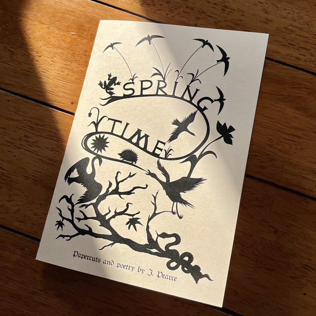 Springtime - Limited Edition Poetry Chapbook with Paper Cut Art