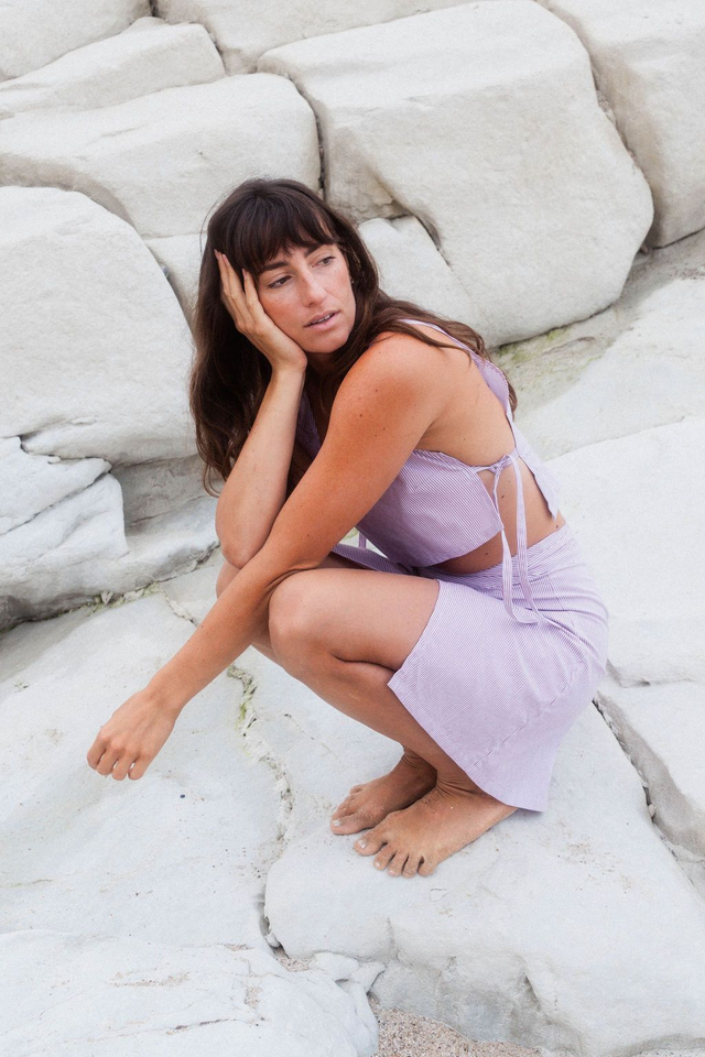 Jupe courte rayures - Horizon 