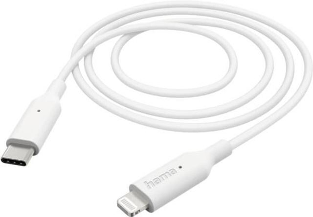 Hama Lightning 201598 USB-Kabel,USB-C-Lightning,1 m Weiss