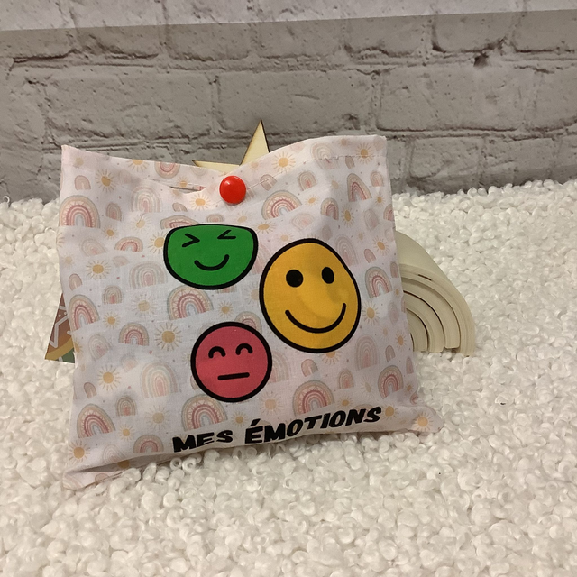 Pochon de 3 coussins , 6 émotions