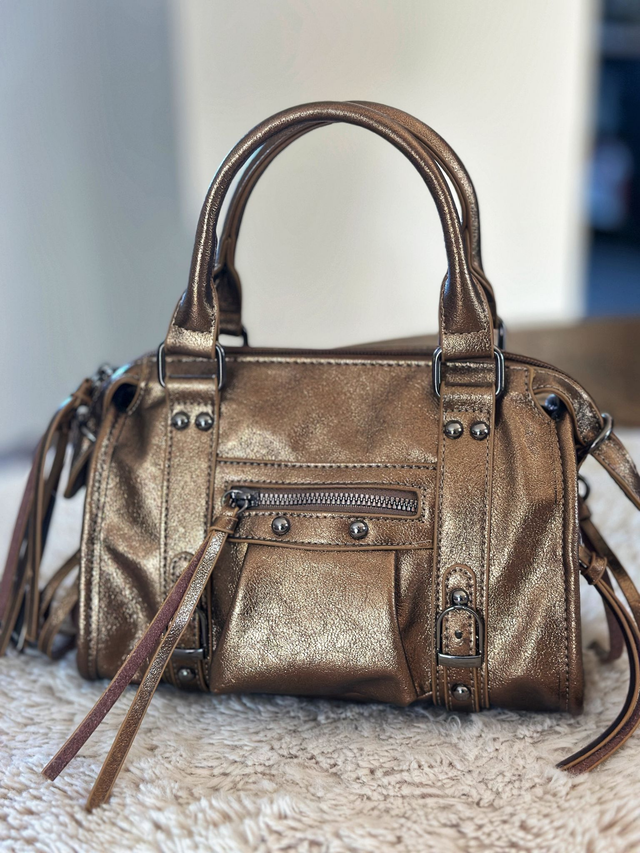 Sac GALLANTRY métal marron 