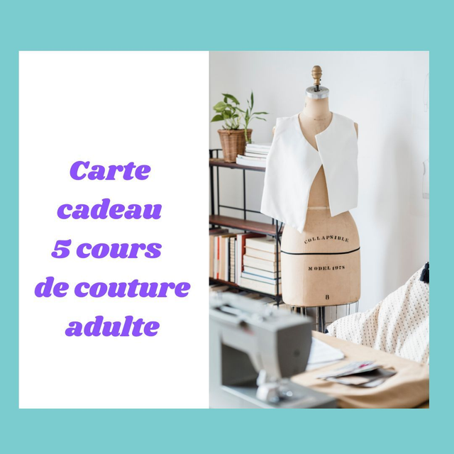 Carte de 5 cours de couture libre particulier