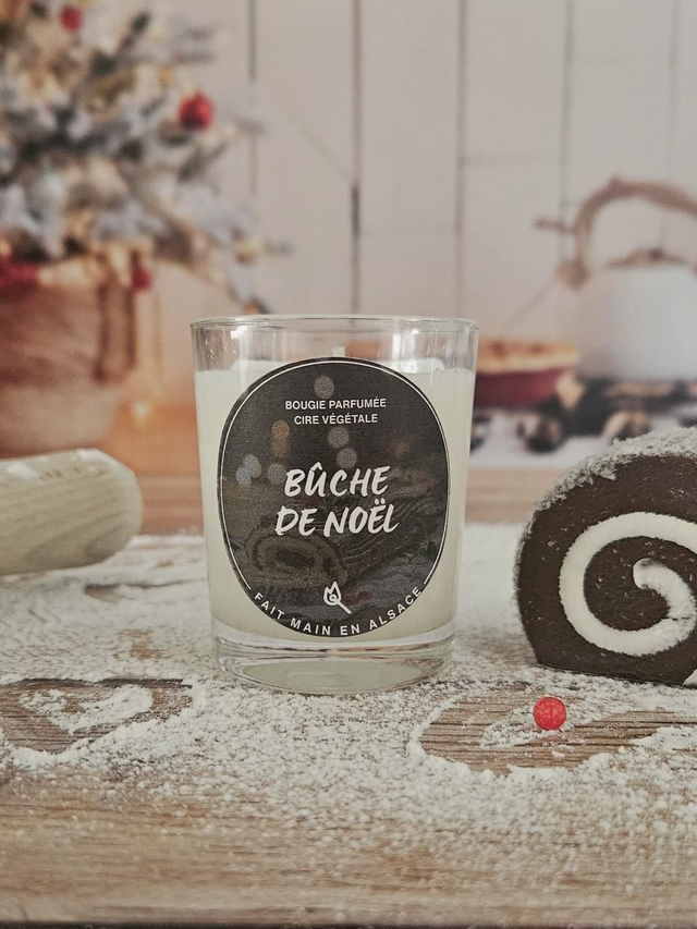 Bougie Bûche de Noël 