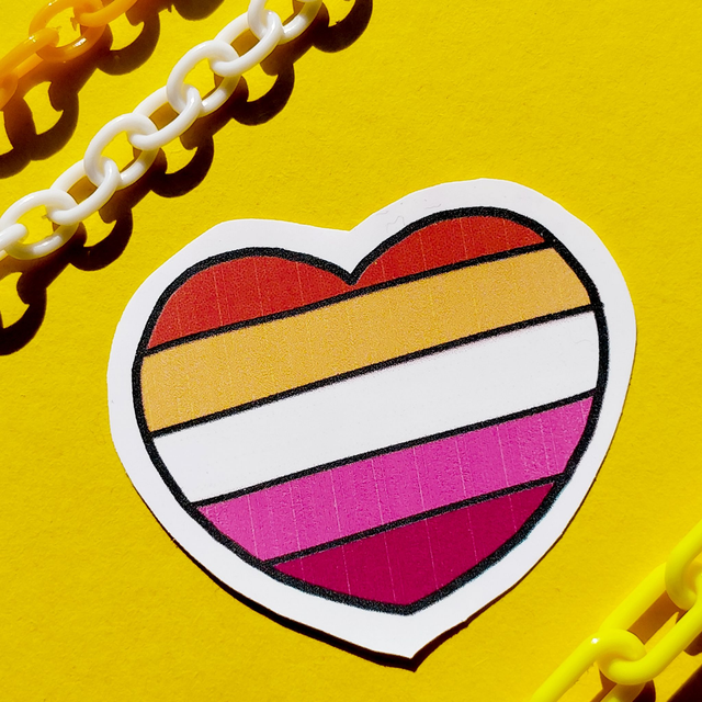 Lesbian - Heart - Sticker - [SKR-LBN-H]
