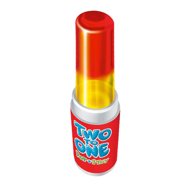 Two to one strawberry lemon lolly