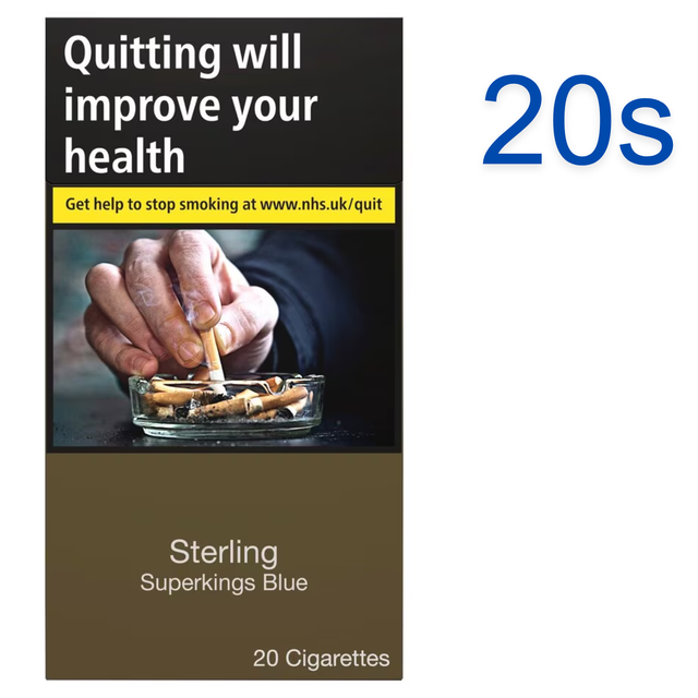 Sterling Blue  Super Kings Cigarettes 20s  