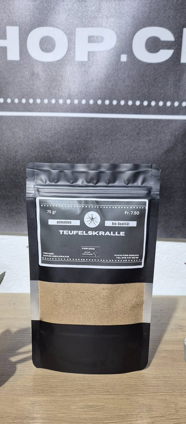 Teufelskrallen-Pulver für Hunde – Für geschmeidige Gelenke &amp; Bewegungsfreude 75 gr