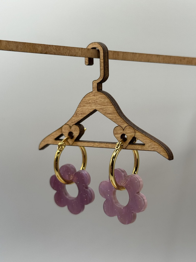 Boucles d’Oreilles « Fleurs Rétro » Galaxie