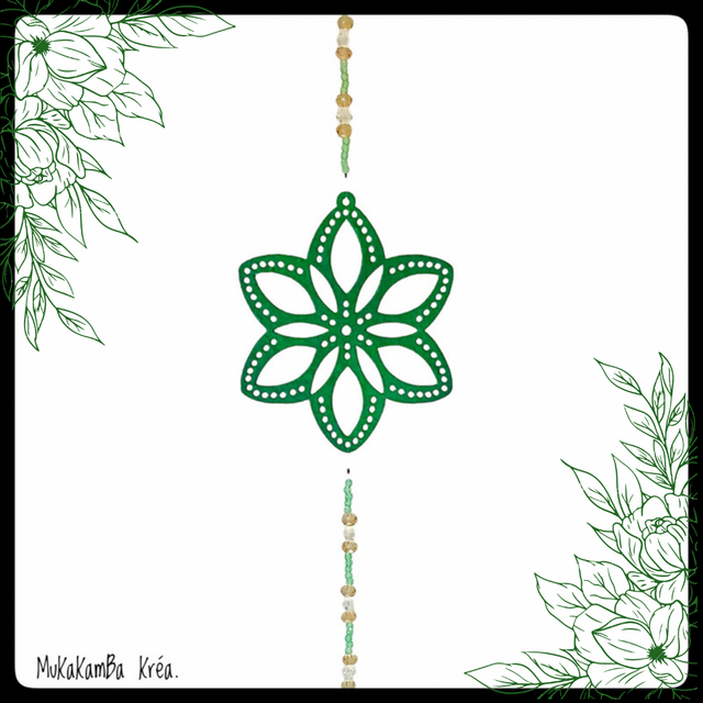 Attrape-soleil fleur en bois 