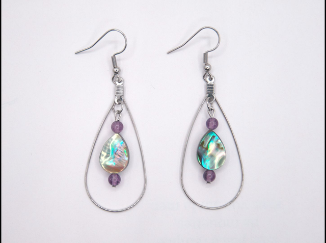 Boucles d'oreilles abalones