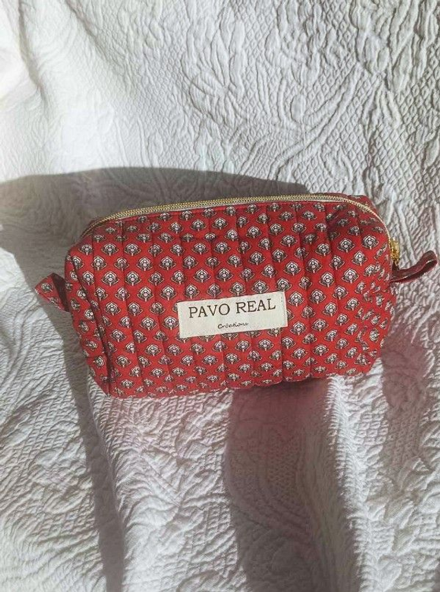 Trousse de toilette provençale rouge